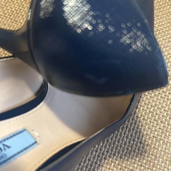 Prada Black Leather Stiletto Heels NWOB - Picture 6 of 7